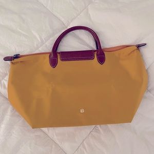 Longchamp Le Pliage Original Leather-Trim Tote